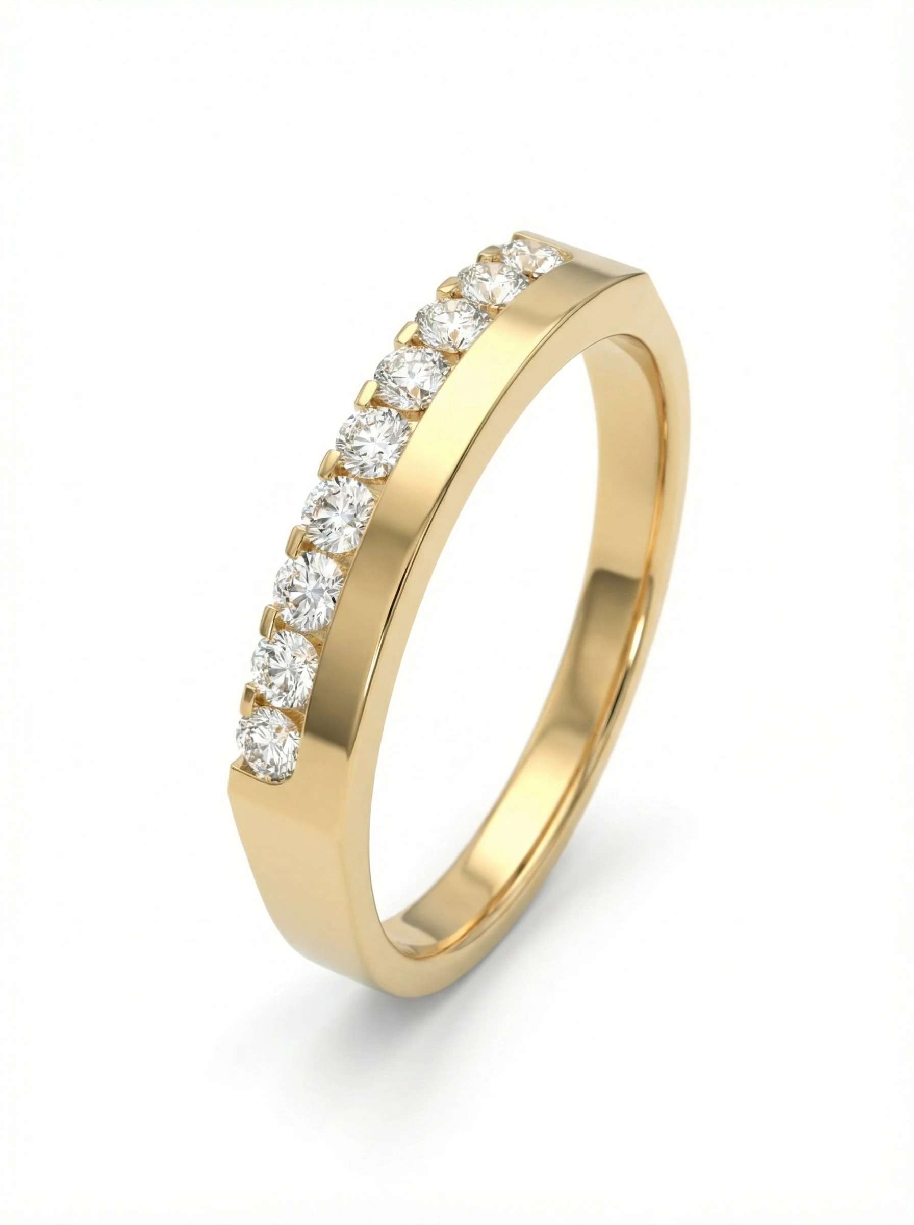 Media Alianza “NIHAL” Oro amarillo y Brillantes, Diamantes Naturales2 Media Alianza “NIHAL” Oro amarillo y Brillantes, Diamantes Naturales2