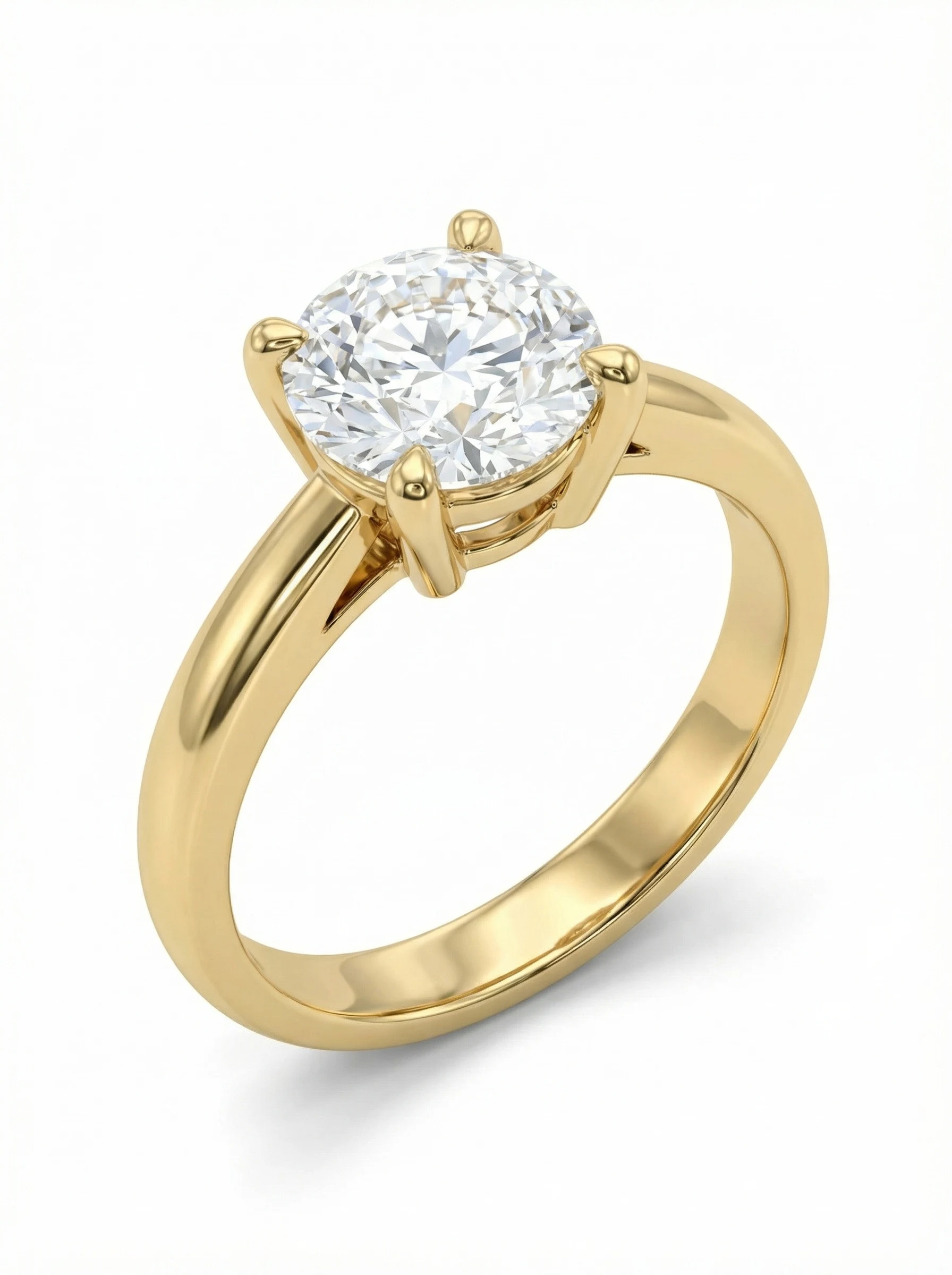 Solitario de Compromiso Bacab Brillante “cuatro garras”, con Diamantes Creados.4 Solitario de Compromiso Bacab Brillante “cuatro garras”, con Diamantes Creados.4