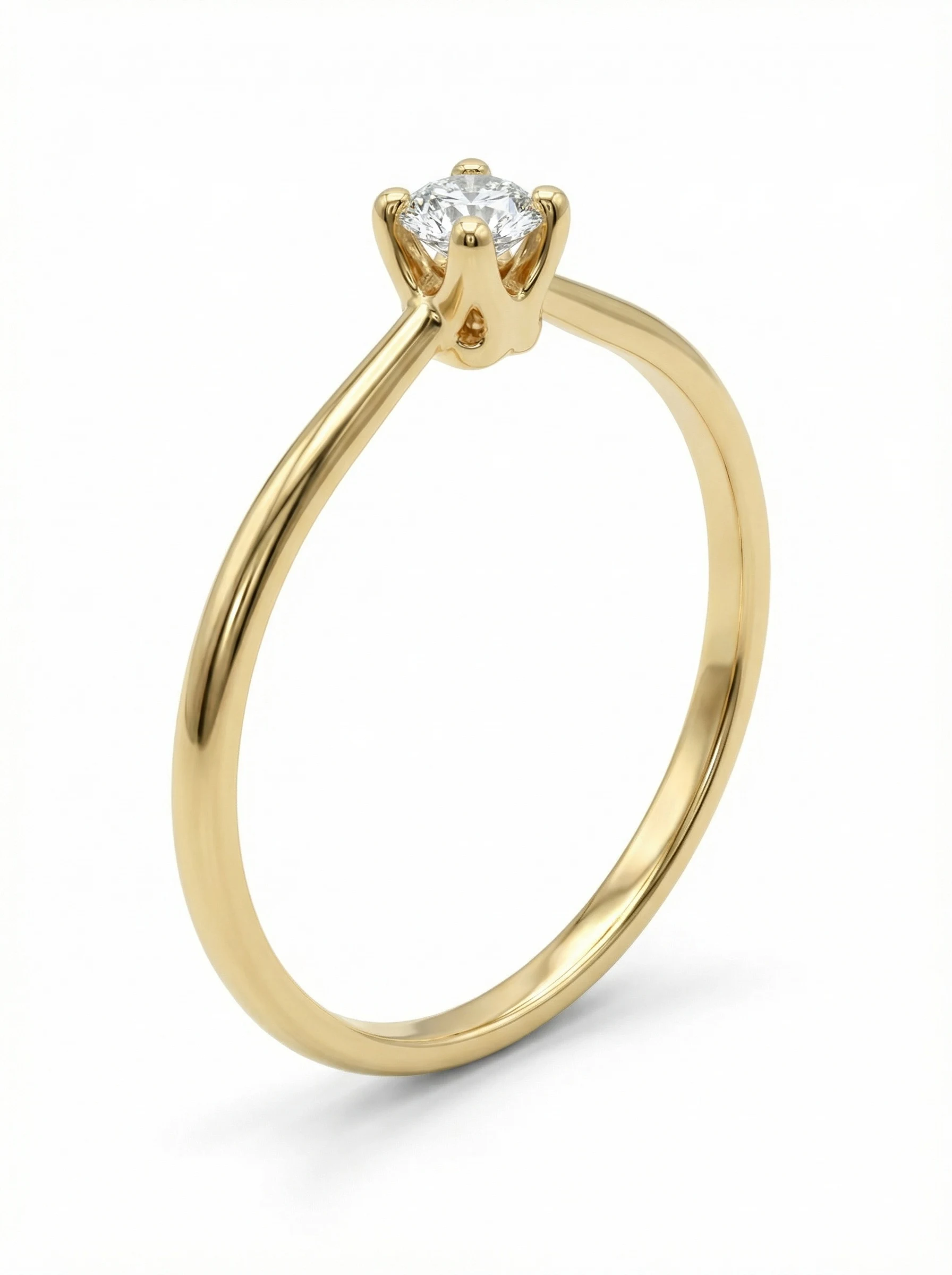 Solitario de Compromiso Minor, oro amarillo, Diamante Natural.1 Solitario de Compromiso Minor, oro amarillo, Diamante Natural.1