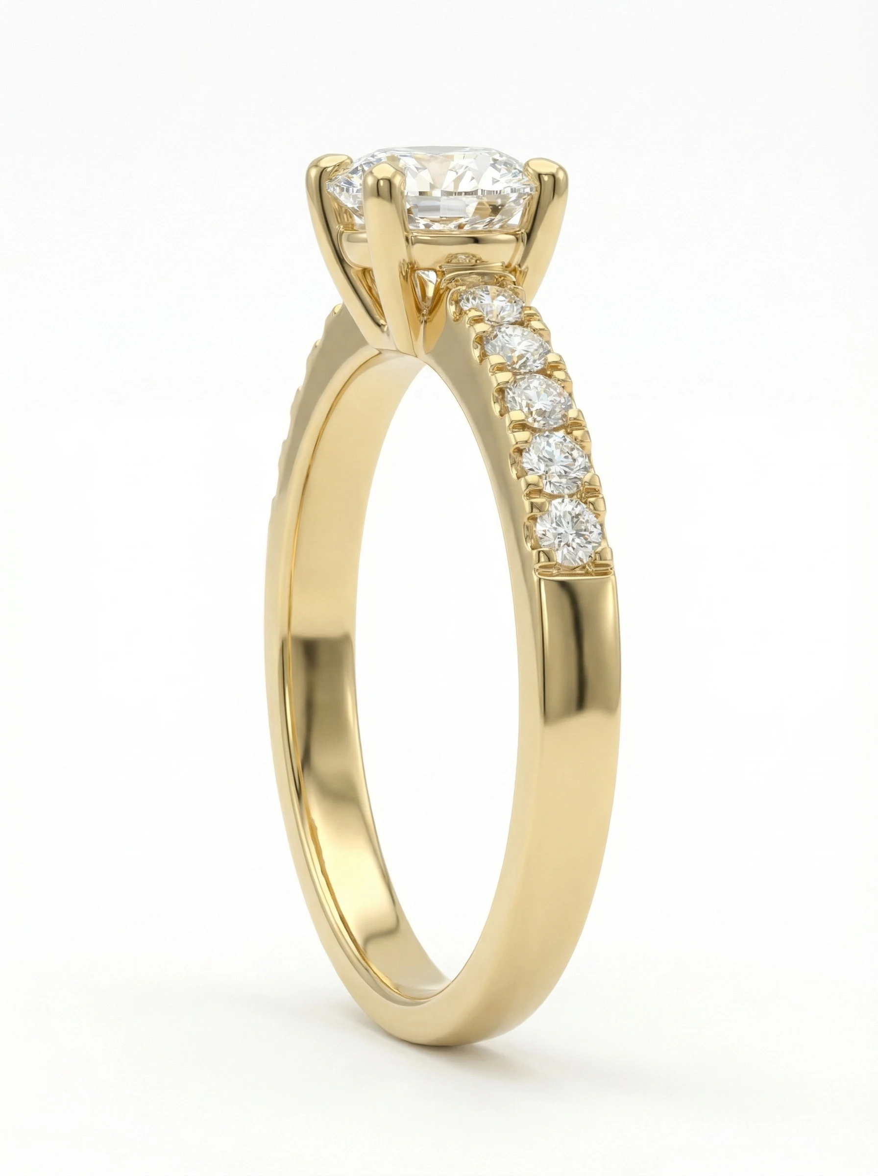 Solitario de Compromiso Tislit, Brillante, oro amarillo, Diamantes Creados.1 Solitario de Compromiso Tislit, Brillante, oro amarillo, Diamantes Creados.1