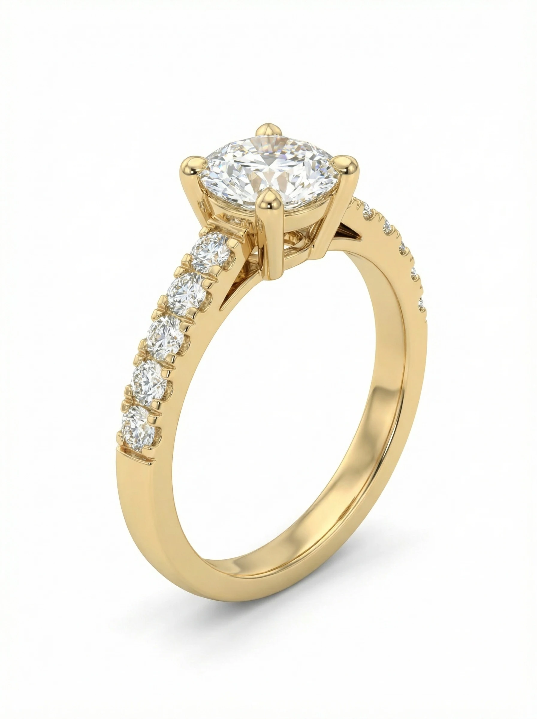 Solitario de Compromiso Tislit, Brillante, oro amarillo, Diamantes Creados.2 Solitario de Compromiso Tislit, Brillante, oro amarillo, Diamantes Creados.2