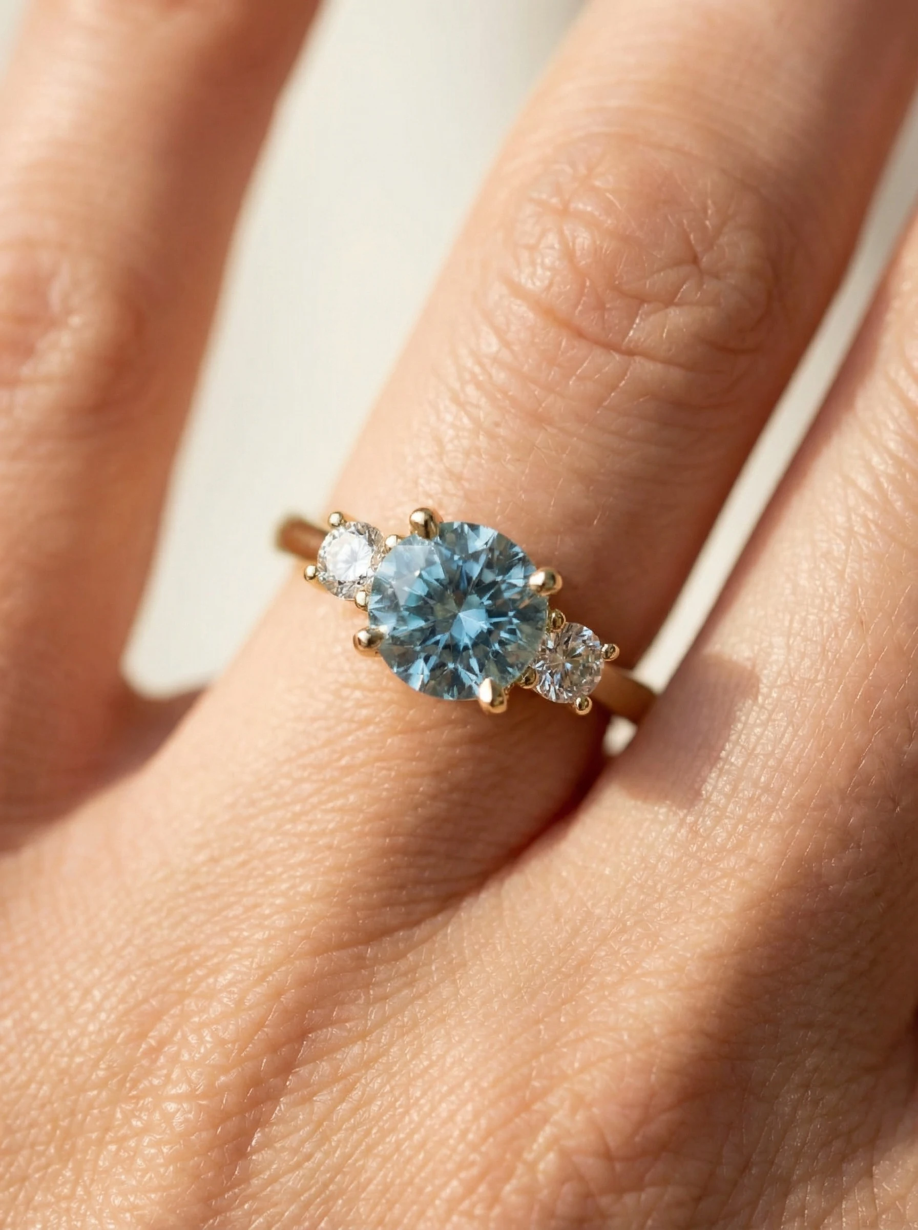 Solitario de Compromiso Vega, Brillante Azul, Diamantes Creados.3 Solitario de Compromiso Vega, Brillante Azul, Diamantes Creados.3