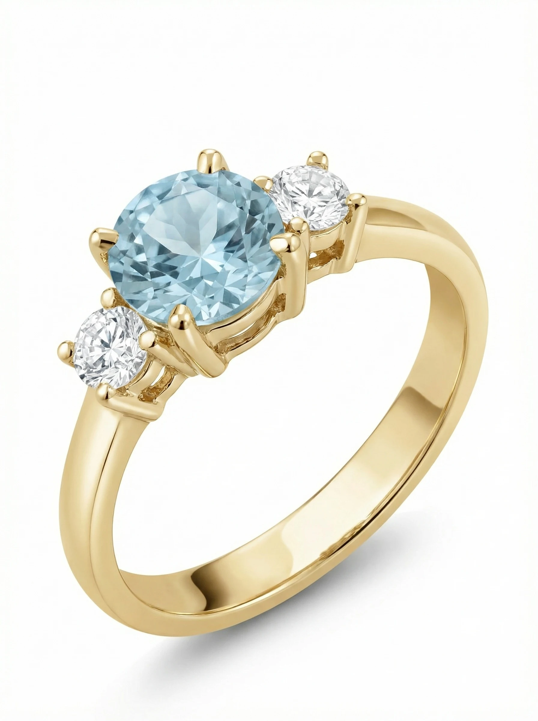 Solitario de Compromiso Vega, Brillante Azul, Diamantes Creados.4 Solitario de Compromiso Vega, Brillante Azul, Diamantes Creados.4