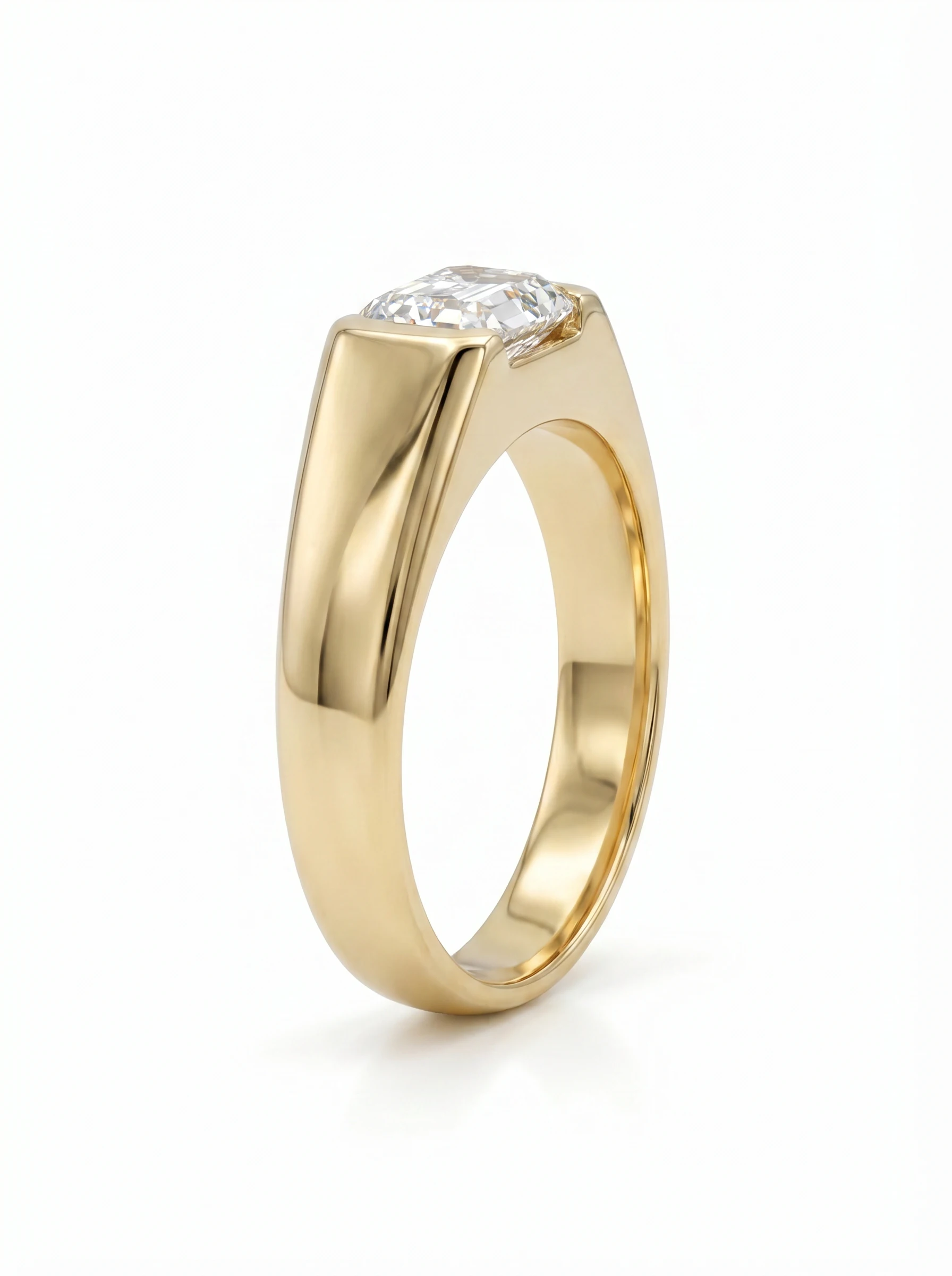 Solitario de Diamante ASSCHER “COLECCION LYRA” Diamante creado.1 Solitario de Diamante ASSCHER “COLECCION LYRA” Diamante creado.1