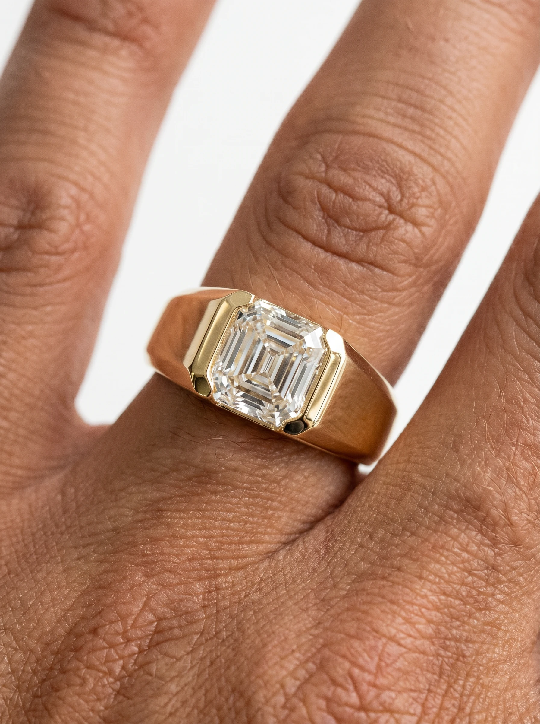 Solitario de Diamante ASSCHER “COLECCION LYRA” Diamante creado.2 Solitario de Diamante ASSCHER “COLECCION LYRA” Diamante creado.2