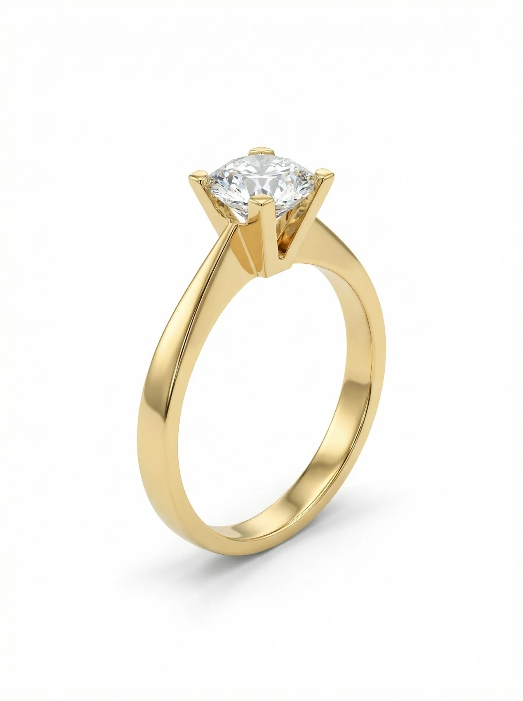 Solitario oro amarillo “4 garras” More, Diamante Natural.1 Solitario oro amarillo “4 garras” More, Diamante Natural.1