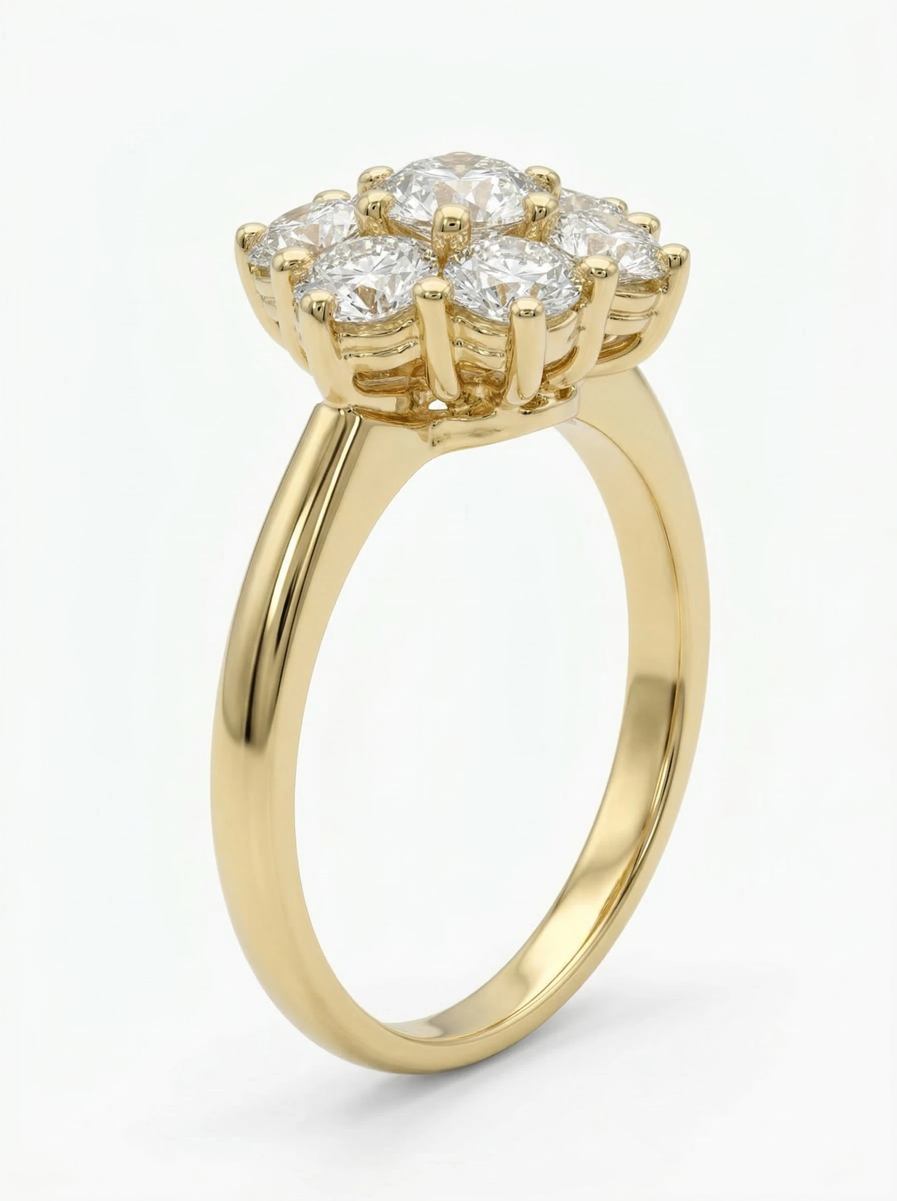 Sortija de Compromiso “Lumyra” roseta, Diamantes Creados.1 Sortija de Compromiso “Lumyra” roseta, Diamantes Creados.1