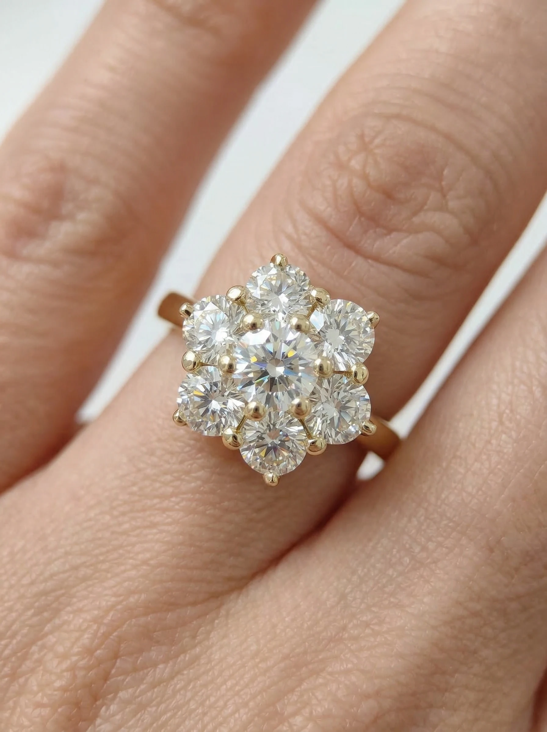 Sortija de Compromiso “Lumyra” roseta, Diamantes Creados.3 Sortija de Compromiso “Lumyra” roseta, Diamantes Creados.3