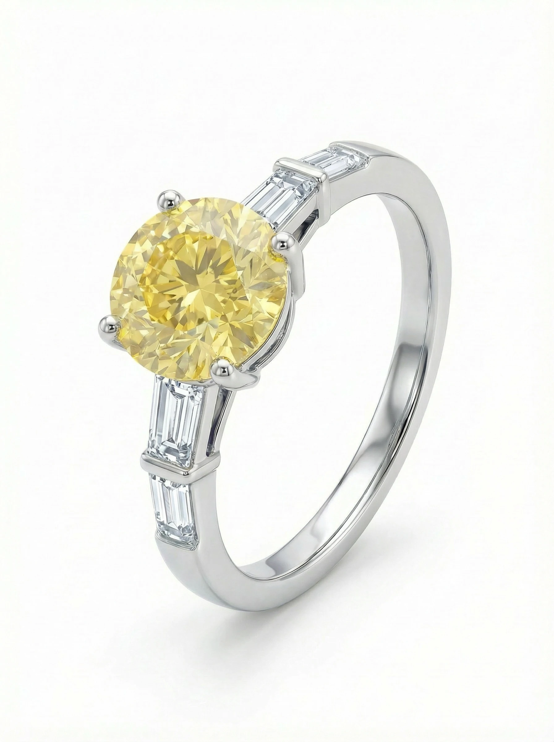 Sortija de Compromiso “ZYREX” Brillante Amarillo, Diamantes Creados.3 Sortija de Compromiso “ZYREX” Brillante Amarillo, Diamantes Creados.3